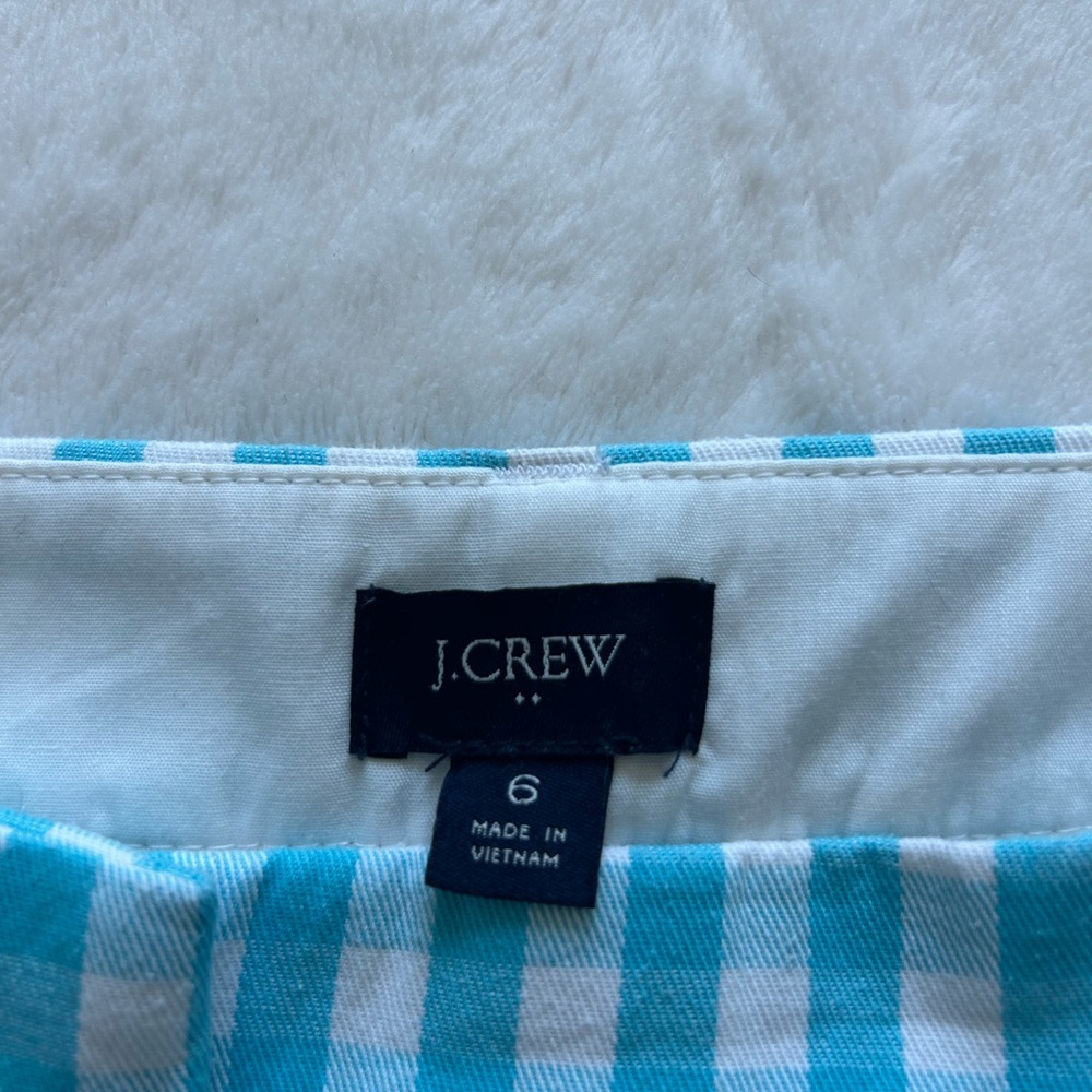 J.Crew Blue Gingham Shorts Size 6 Cotton Summer Preppy Casual - Picture 8 of 12